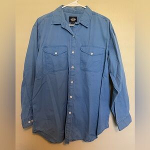 Vintage 90s Dockers Blue Button-Up Shirt